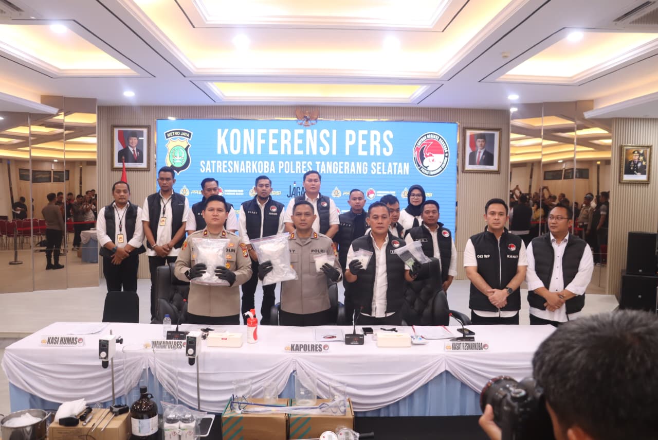 Polres Tangsel Ungkap Peredaran Sabu, Ekstasi, dan Narkotika Sintetis, 5 Tersangka Diamankan